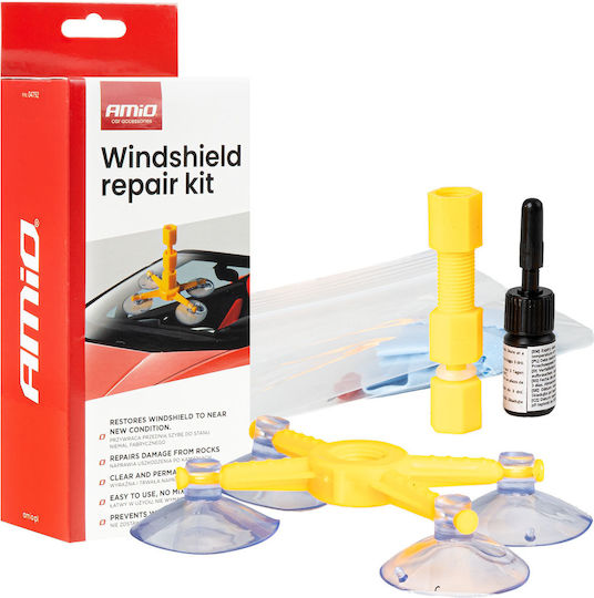 Amio Kit Windscreen and Glass Repair Resin Heavy Duty Safe Installation and Daily Use 1 Kit 04792/am Amio 04792