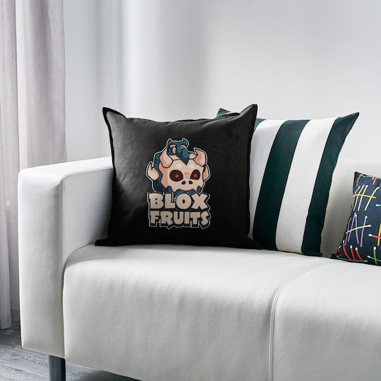 Roblox Blox Fruits Kids Throw Pillow Black 100% Cotton Filling 50x50cm