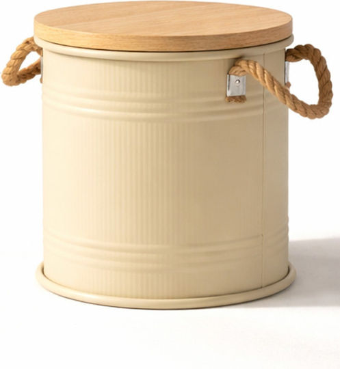 Kaemingk Καλάθι Αποθήκευσης Bamboo με Καπάκι 25x25x27cm