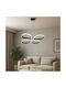 SteweHome Deckenleuchte Boho Schwarz LED Dreifarbig Modern 50x50x80cm