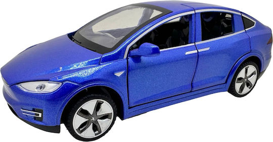 Tesla Model X Blue 1:32 Metal Die-cast Replica Model Functional Doors Hood