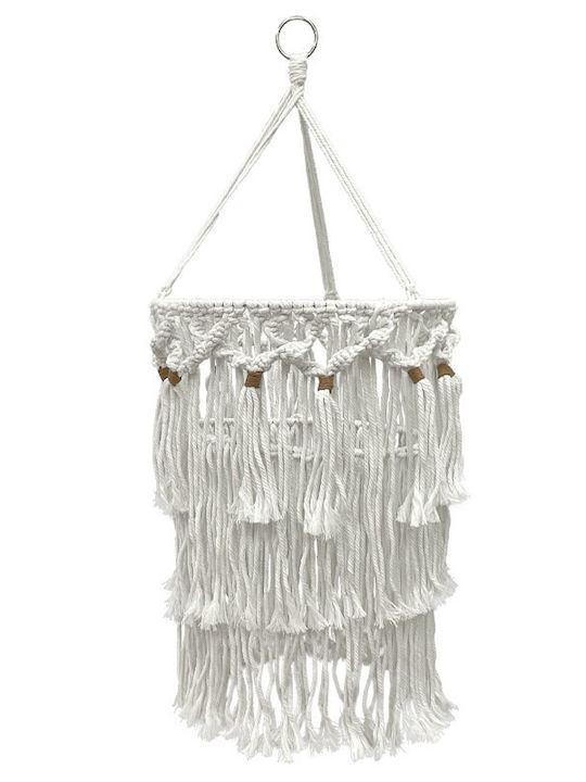 Marhome Lamp Shade Ecru Macrame Weave Cotton Yarn Φ30x50cm 40/kib 20-26028