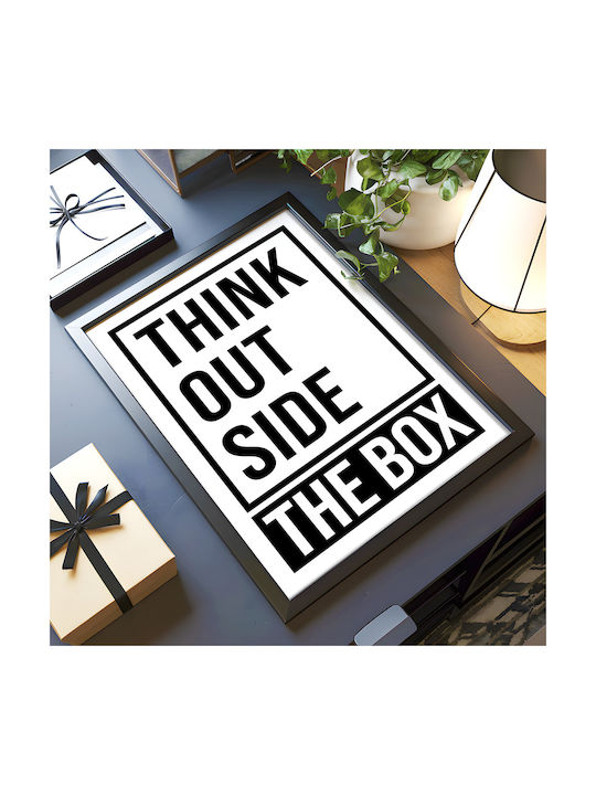 Quote Poster Think Outside Box Pq179 30cm X 40c...