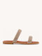 Bronze Double Strap Glitter Sandals