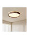 Ceiling Light Antik Wood Dark Walnut Led With Remote Control 40x40x15cm
