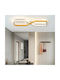 Beren Ceiling Light Gold and White Led Three Colors Modern 45cm