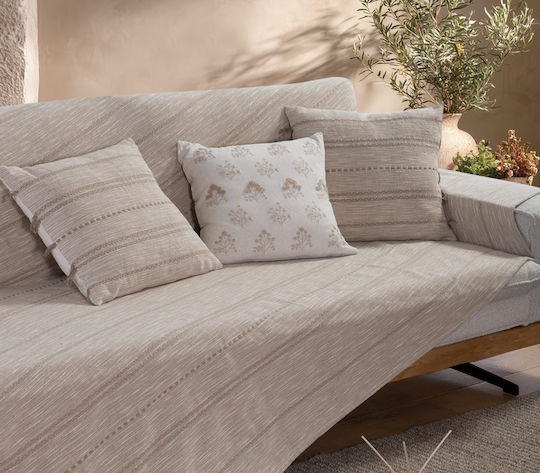 Nef-Nef Homeware Breeze Cuvertură Pentru Canapea De Fotoliu Jacquard Bej