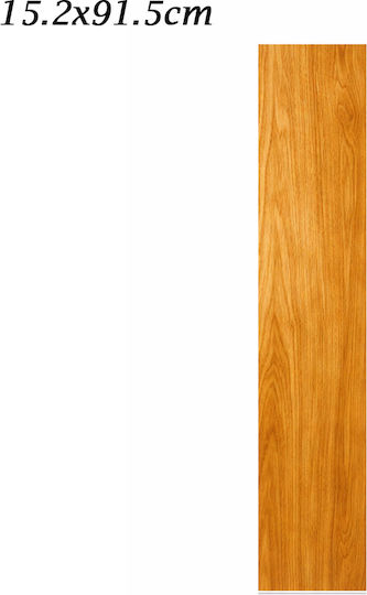 Αυτοκόλλητο Πλαστικό Pvc Δάπεδο Τύπου Laminate 15.2x91.5cm Φυσικό Καφέ 1τμχ Sds-21926