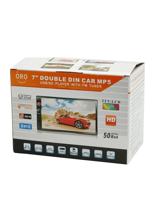 Car Audio System 2 DIN Bluetooth USB AUX Wi-Fi GPS Apple CarPlay Android Auto with 7 Inch Touch Screen