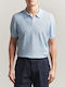 Polo Blouse Short Sleeve Sky Blue