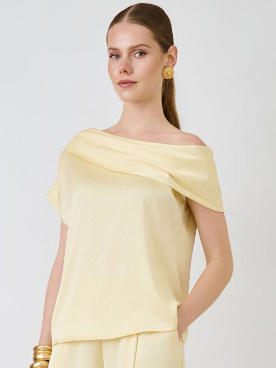 Desiree Women's Satin Off-Shoulder One Shoulder...