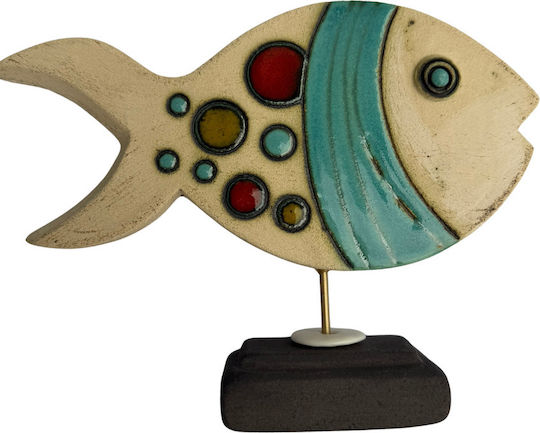 Fisch Blaues Dekorative Figur Stand