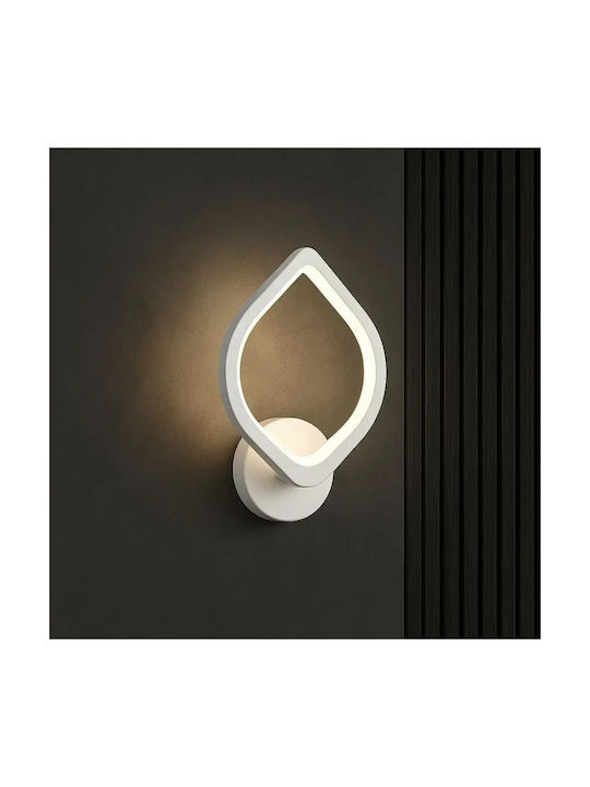 Luxury Modern Wall Lamp White with 3-Color LED 15x27cm
