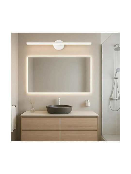 SteweHome Wandleuchte Domino Weiß Mit Integrierte LED Warme Licht Für Badezimmer 60x6cm