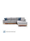 Porto Ecke Sofa mit Linker Ecke Weiß 290x235cm