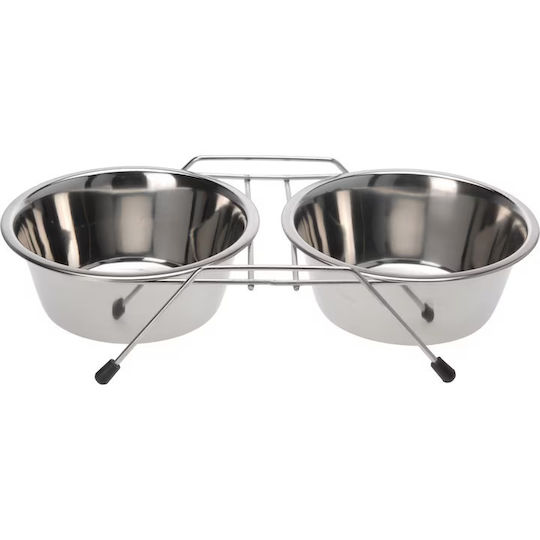 Agility Bol De Mâncare Din Oțel Inoxidabil Pentru Câine Și Pisică 2 x 750ml