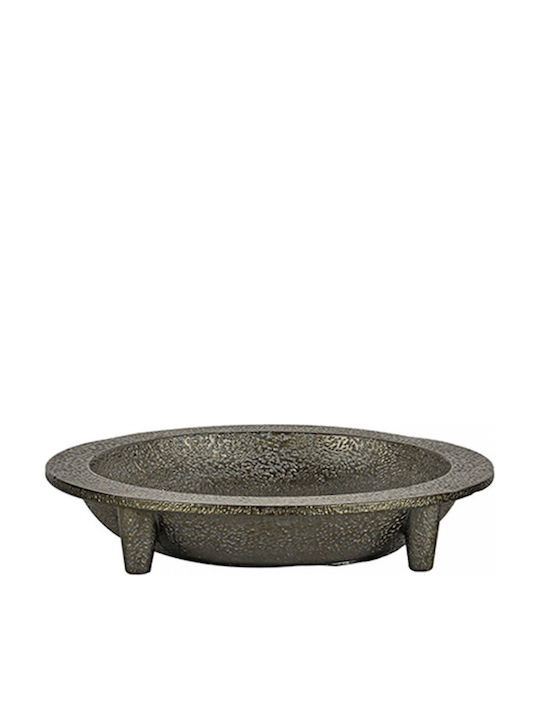 Zaros Zaros Decorative Bowl Metal with Pedestal Black