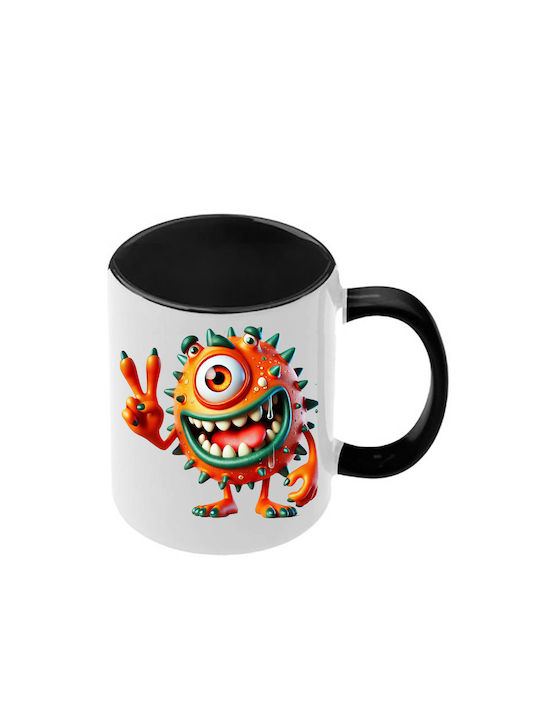 Κούπα Monsters Μαύρη Λαβή Εσωτερικό