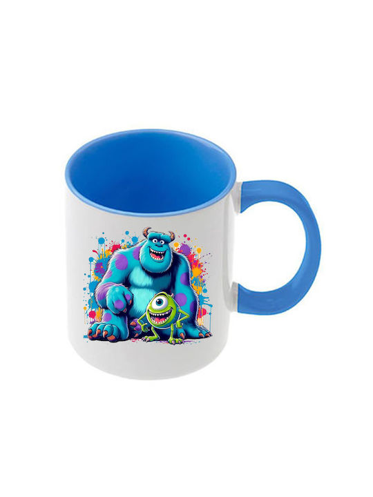 Cană Monsters Mâner Albastru Interior