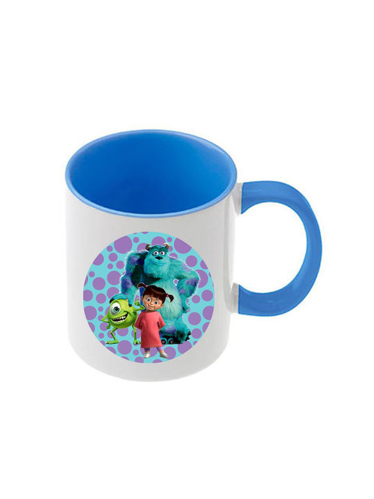 Cană Monsters Mâner Albastru Interior