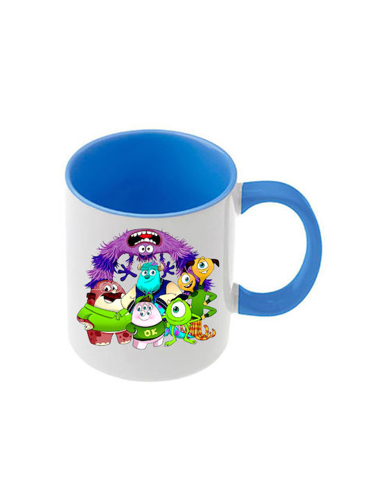 Cană Monsters Mâner Albastru Interior