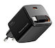Powertech Charger with Built-in GaN Cable with USB-C Port USB-C 30W Power Delivery Quick Charge 2.0 Quick Charge 3.0 Quick Charge 4.0 Black (PT-1571)