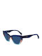 Liu Jo Woman Sunglasses with Blue Horn-Rimmed Frame and Blue Lens