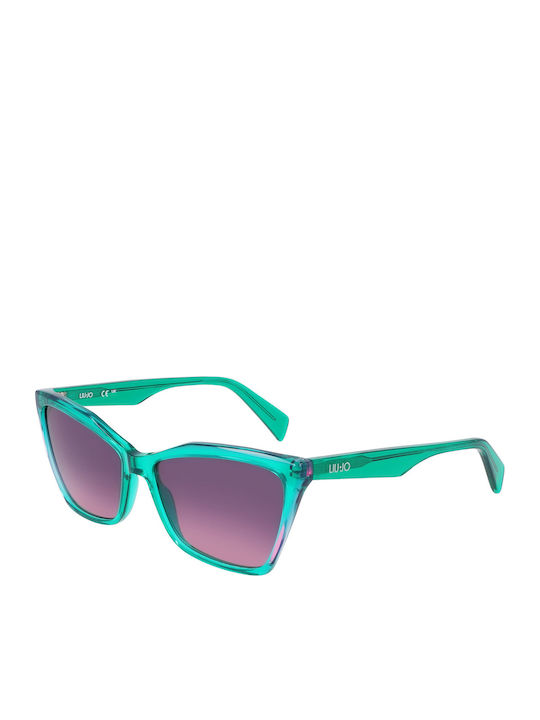 Liu Jo Woman Sunglasses with Green Horn-Rimmed ...