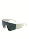 Karl Lagerfeld Unisex Sunglasses with White Frame and Blue Lens