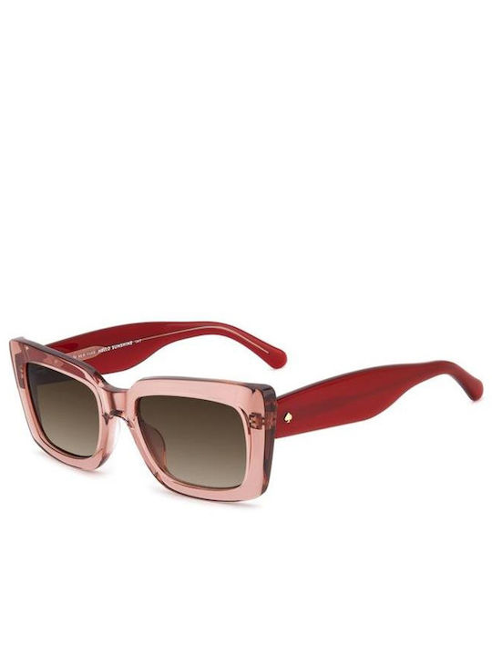 Kate Spade Unisex Ochelari De Soare Cu Ramă Roz Din Plastic Și Lentile Roz Degrade KS-CAILIN-2/S-35J