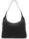 Leather Women's Shoulder Shopper Bag Black