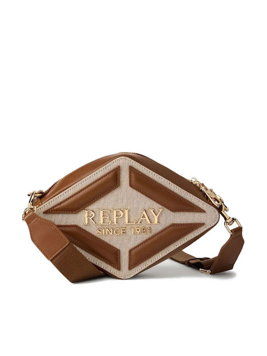 Fabric Women's Crossbody Bag Tabac Brown