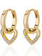 Bode Earrings Hoops Gold Plated Steel with Stones