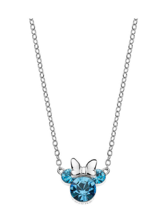 Disney Necklace Made of Silver with Zircon