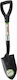 Mini Shovel Sharp Blade Fiberglass Handle Metal Head 68 Cm D-handle Green Black
