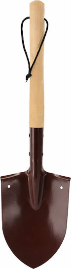 Kompakte Schaufel Camping Garten Holzgriff Stahlblatt 60 Cm