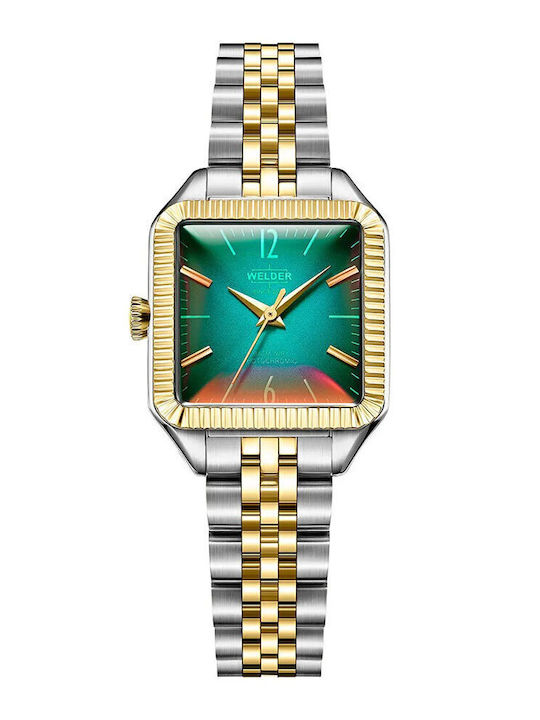 Welder Womens Watch 27mm Battery With Gold Metal Bracelet