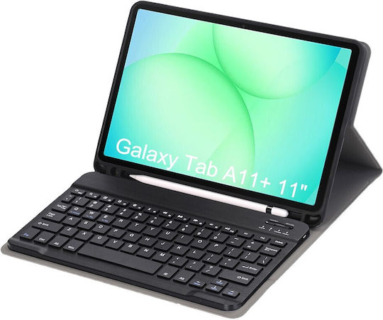 Αποσπώμενο Bluetooth Flip Cover με Πληκτρολόγιο Μαύρη (Samsung Galaxy Tab A11 Plus)