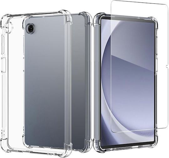 Shockproof Θήκη Σιλικόνης Tpu + Tempered Glass Samsung Galaxy Tab A11 Plus Tab A9 Plus Transparent