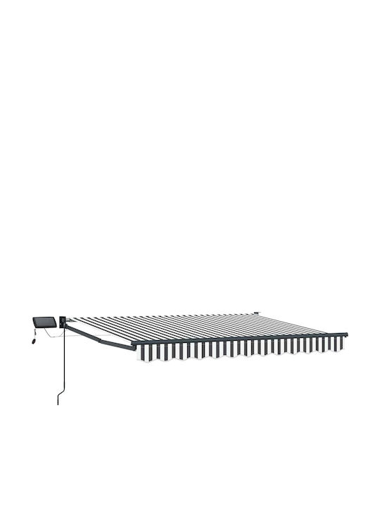 vidaXL Тента За Тераса С LED Сива 3x2.5m