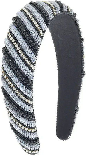 Ble Resort Collection Haar Stirnbänder Dunkel Blau Grau Gold Farben