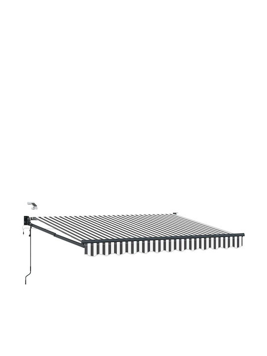vidaXL Τέντα Βεράντας με Led Γκρι 3.5x2m