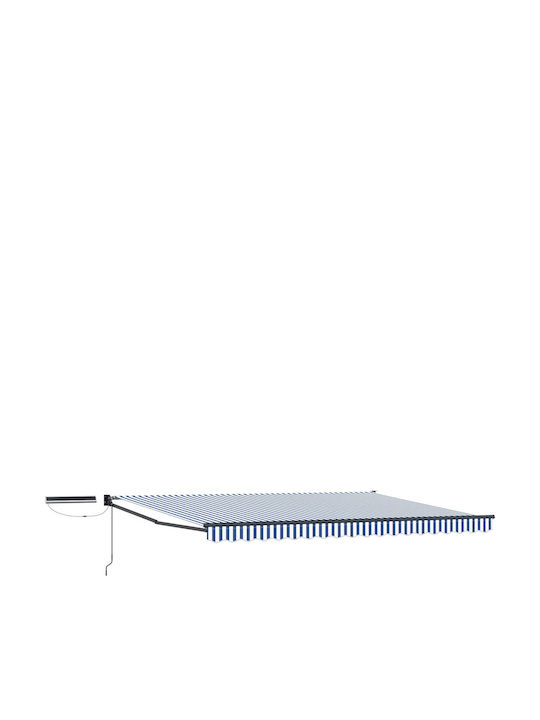 vidaXL Markise Terrasse Blau 4x3m