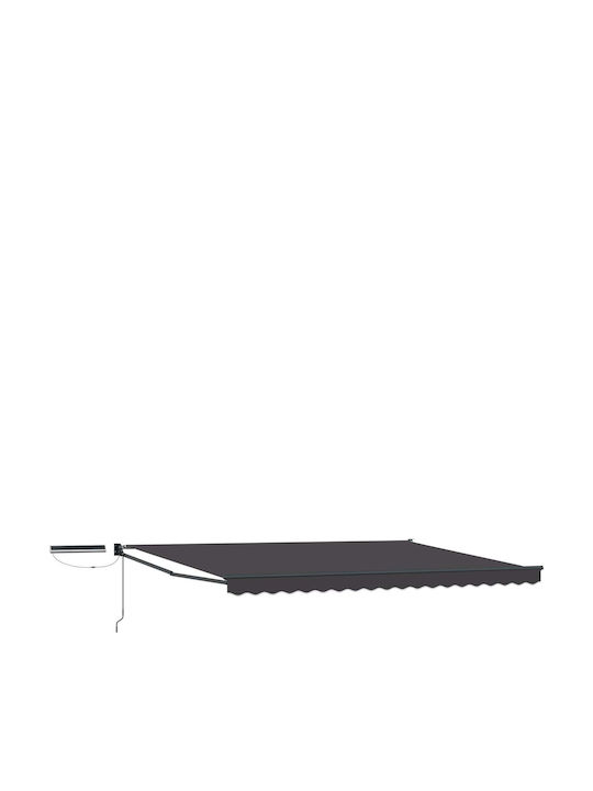 vidaXL Terrasse Markise Grau 4x3m