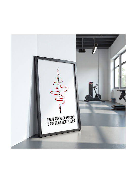 Quote Poster No Shortcuts Pq183 21cm X 30cm White Frame PVC