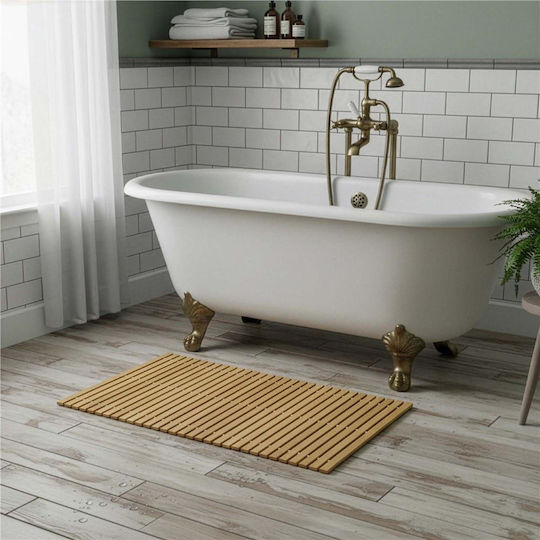 Badematte Hölzernes Naturbraun 50x80cm