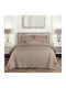 Greenwich Polo Club Essential Κουβερλί Υπέρδιπλο Microsatin Taupe 240x250cm