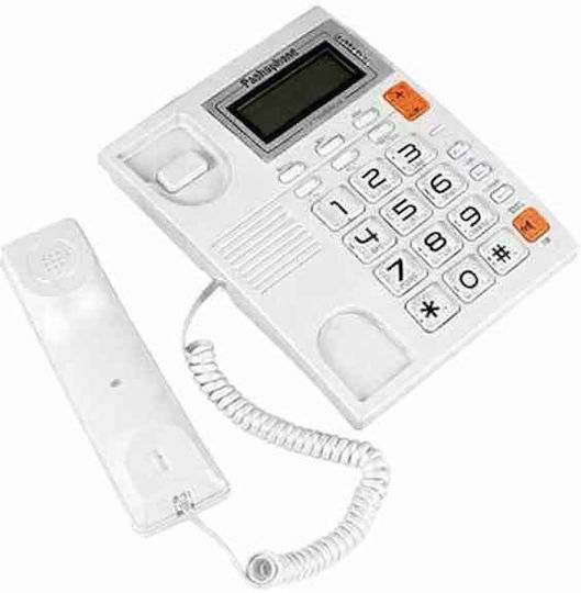 Pashaphone Telefon cu Fir de Birou pentru Persoane În Vârstă Alb TOPF-211687