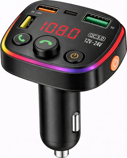 Poly FM Предавател За Кола С Bluetooth USB MicroSD