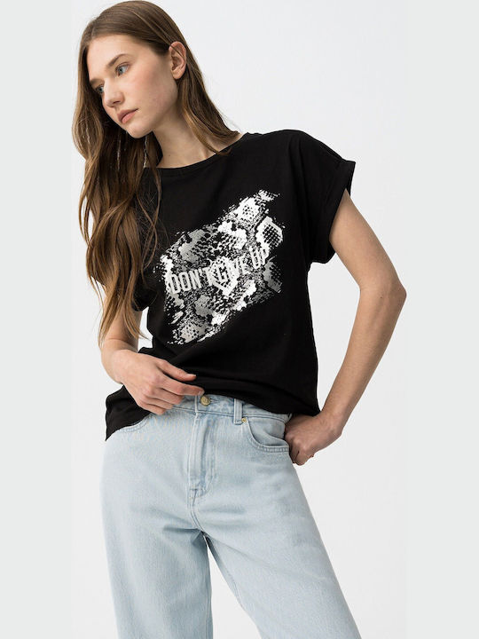 Tiffosi Γυναικείο T-shirt Μαύρο
